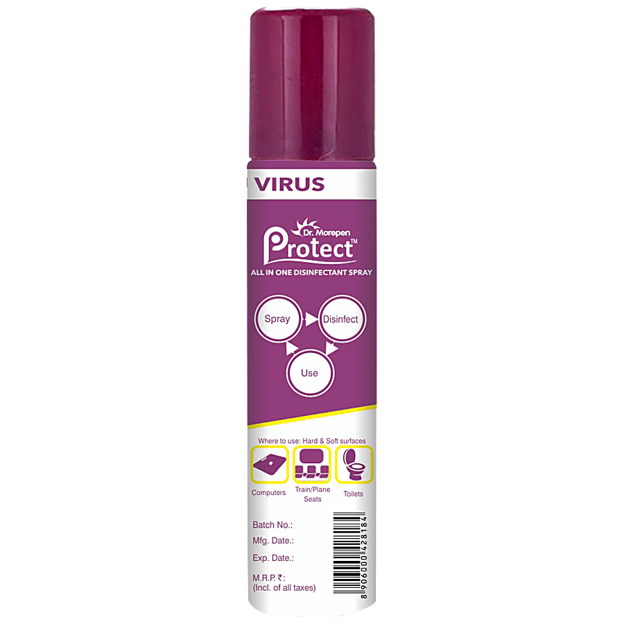 Dr. Morepen Protect Disinfectant Spray For Hard & Soft Surfaces - Lavender Fragrance