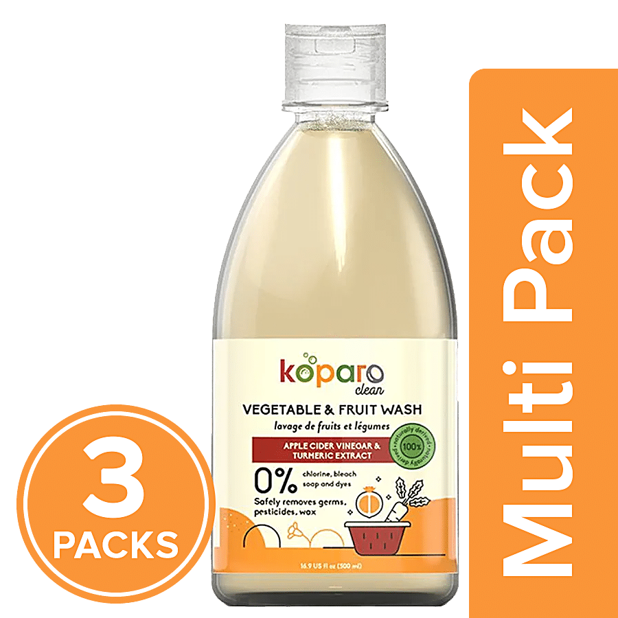 Koparo Clean Vegetable & Fruit Wash - Apple Cider Vinegar & Turmeric Extract