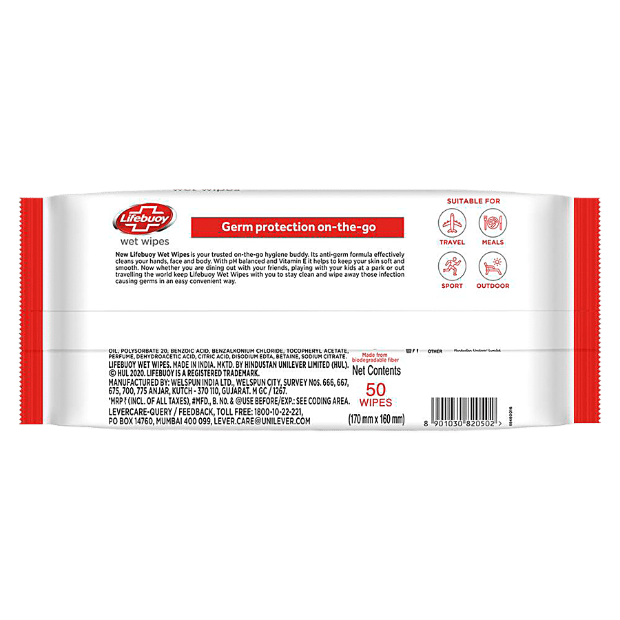 Lifebuoy Wet Wipes - Germ Protection On the Go