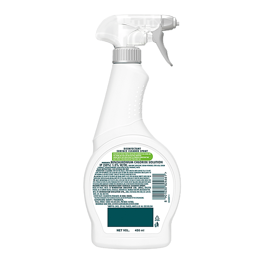 Nature Protect Disinfectant Surface Cleaner Spray - Infused with Neem Extract