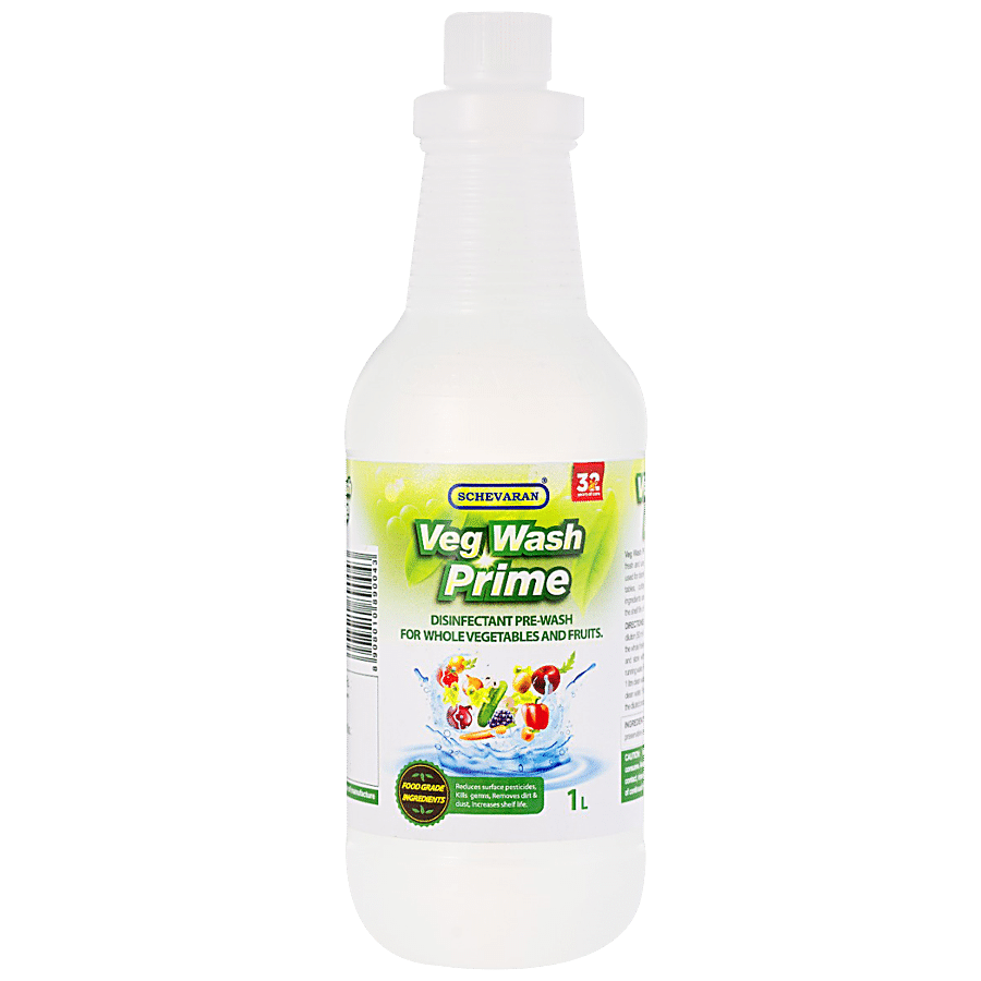 Schevaran Veg Wash Prime - Disinfectant Pre-Wash For Whole Vegetables & Fruits