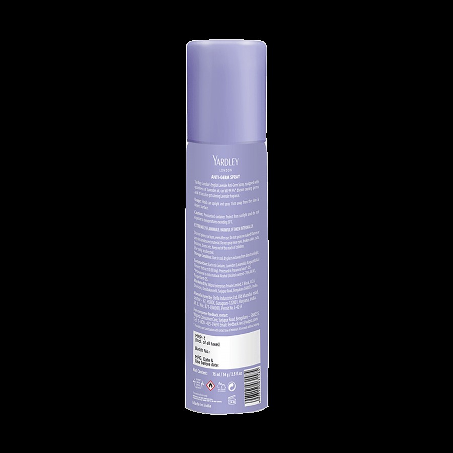 Yardley London Anti-Germ Spray - English Lavender