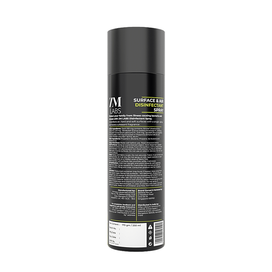 ZM LABS Surface & Air Disinfectant Spray - Alcohol Based