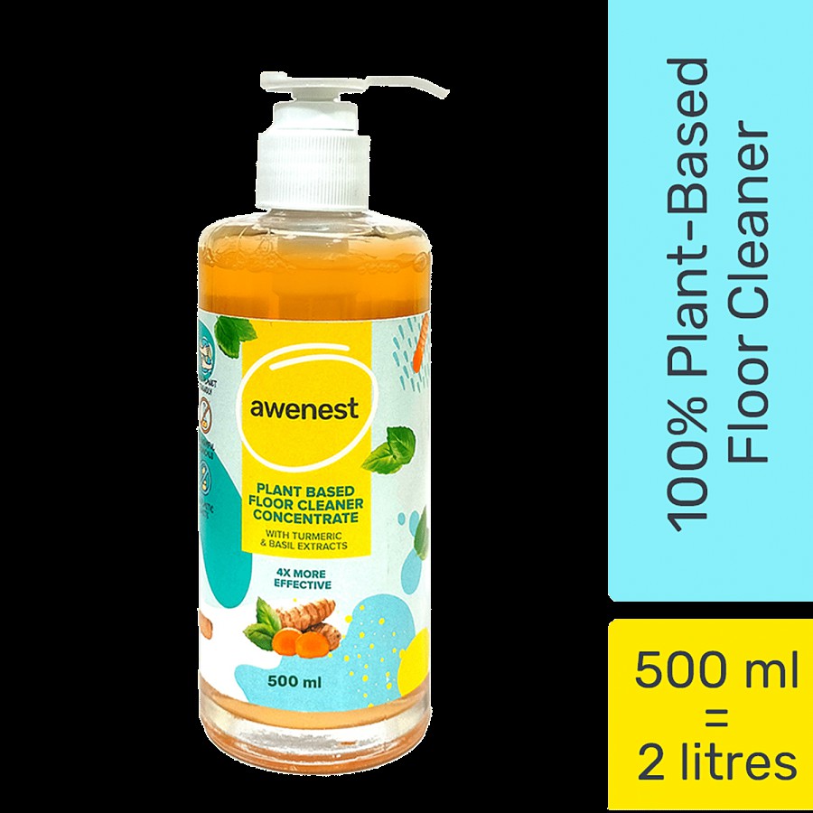 Awenest 100% Plant Based Natural Floor Cleaner Concentrate With Dispenser - Makes 2 L Cleaner