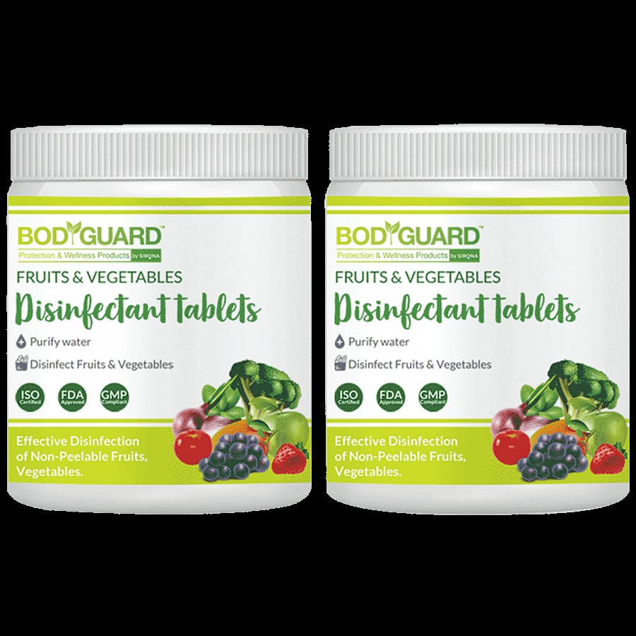 Bodyguard Fruits & Vegetables Disinfectant Tablets - Purify Water