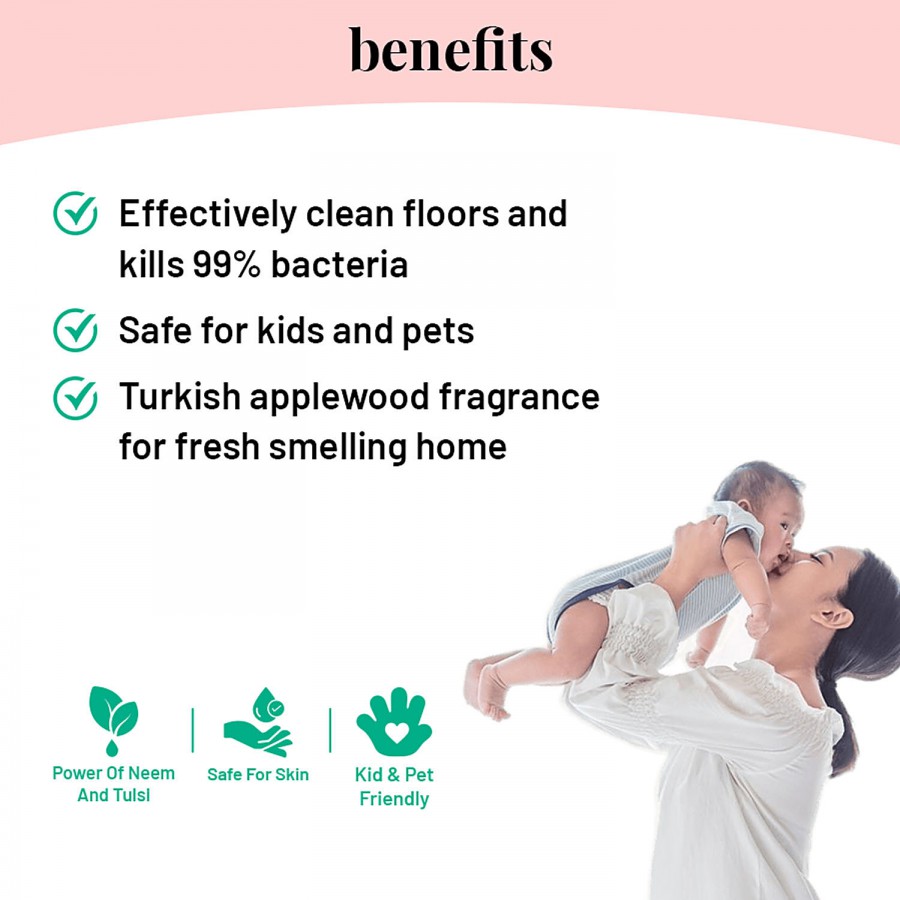 Born Good Plant Based Disinfecting Liquid Floor/Surface Cleaner | Baby &  Pet Safe