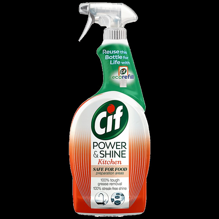 Cif Cleaners Power & Shine Kitchen Cleaner Spray - Tough Grease & Stain Removal