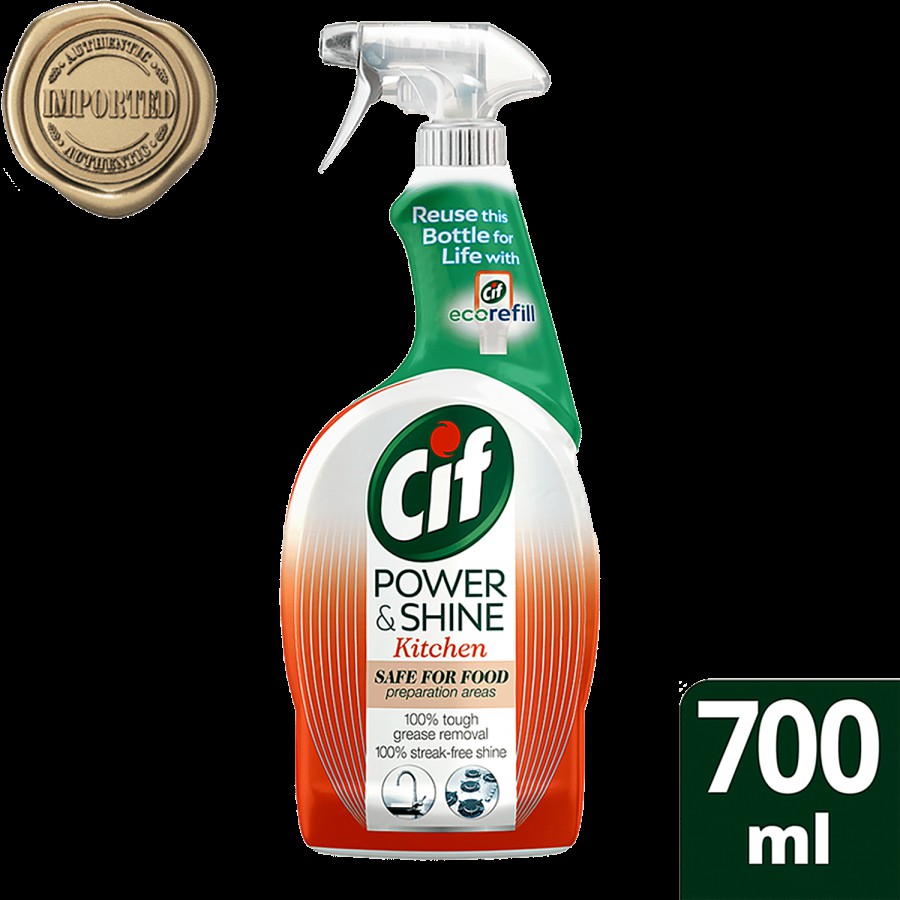 Cif Cleaners Power & Shine Kitchen Cleaner Spray - Tough Grease & Stain Removal