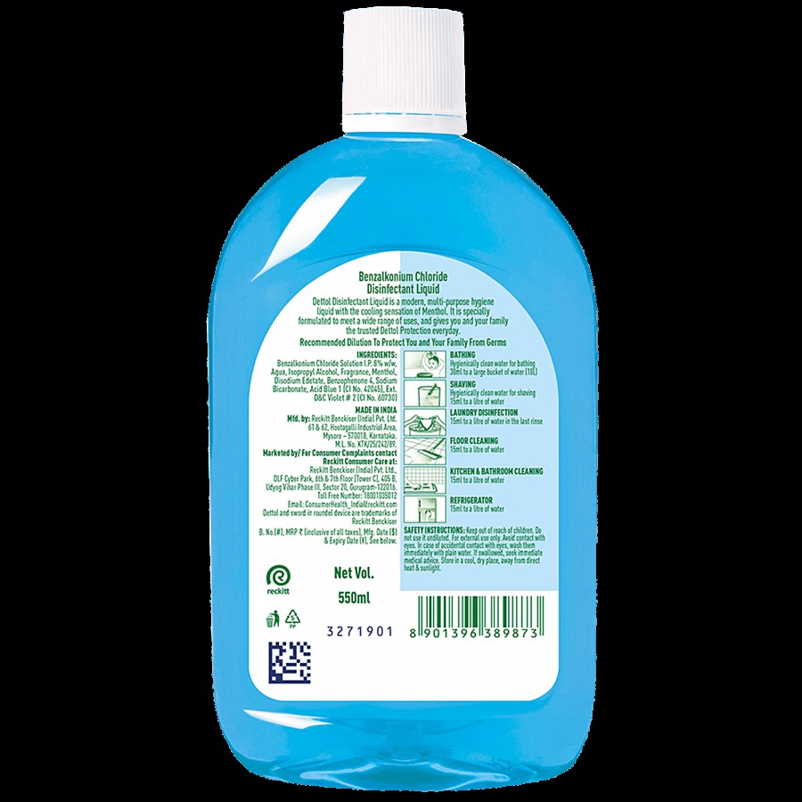 Dettol Menthol Cool Disinfectant Liquid - Multipurpose