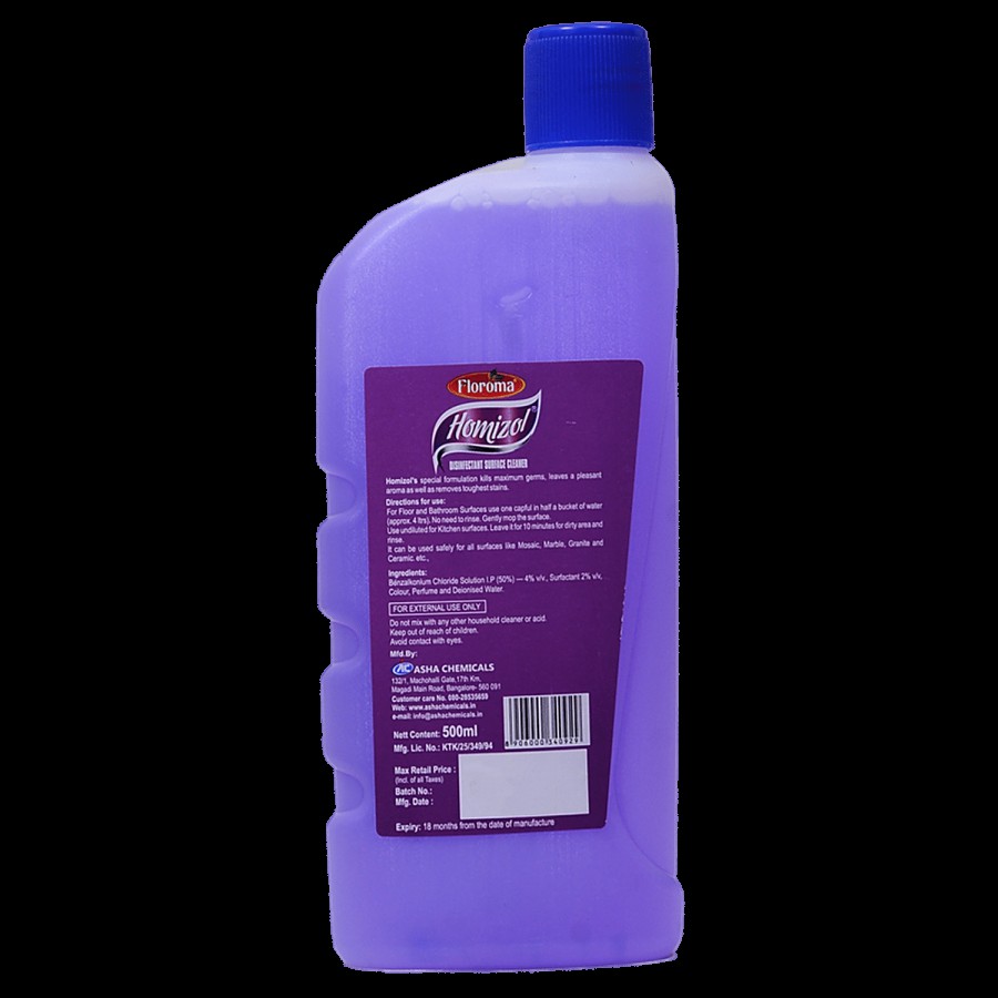 Floroma Homizol Surface Disinfectant Cleaner Lavender - 10X Better Cleaning