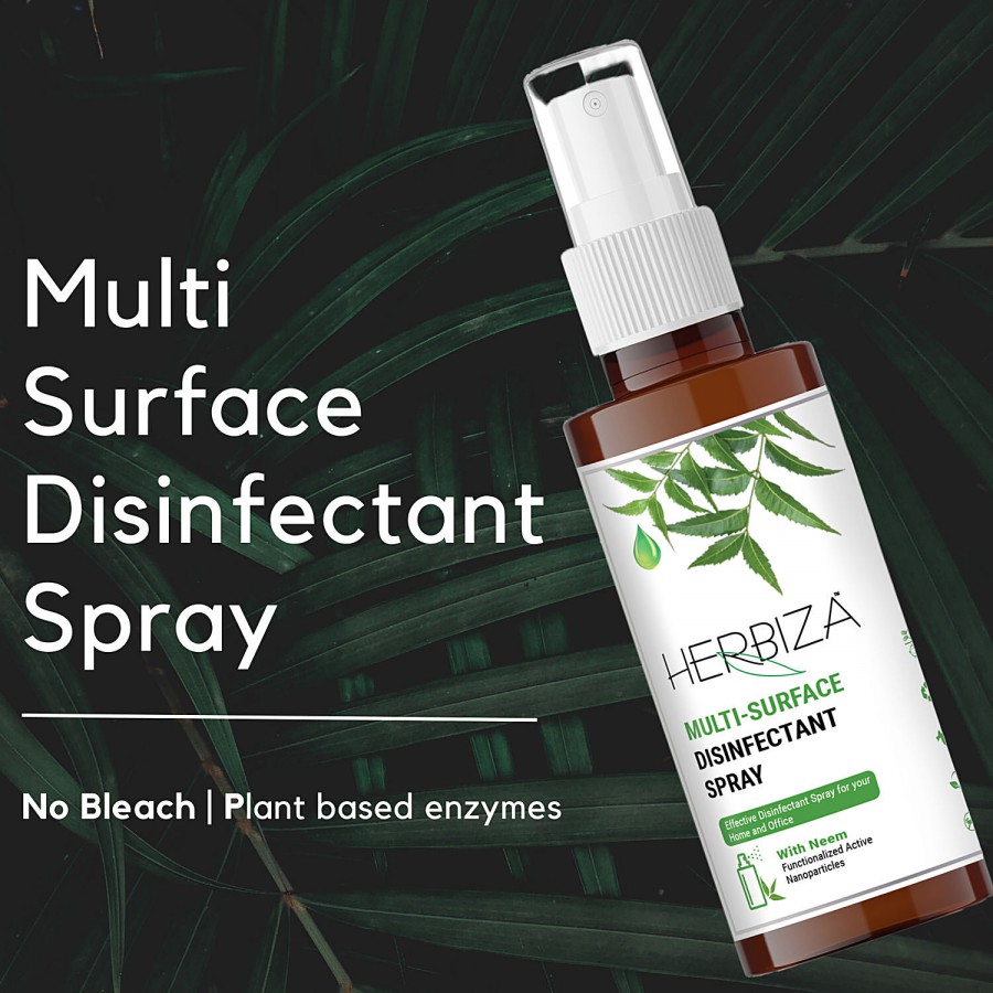 Herbiza Multi- Surface Disinfectant Spray - Rich In Antibacterial & Antimicrobial Properties