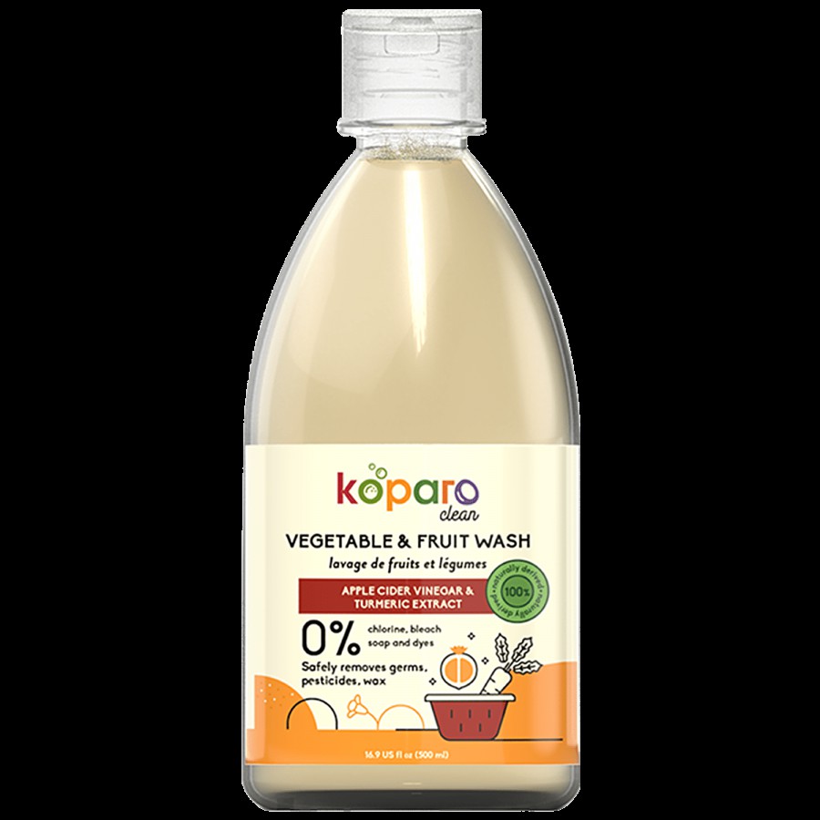 Koparo Clean Vegetable & Fruit Wash - Apple Cider Vinegar & Turmeric Extract