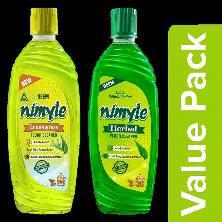 Nimyle Floor cleaner Neem and Lemongrass + Herbal floor cleaner Neem