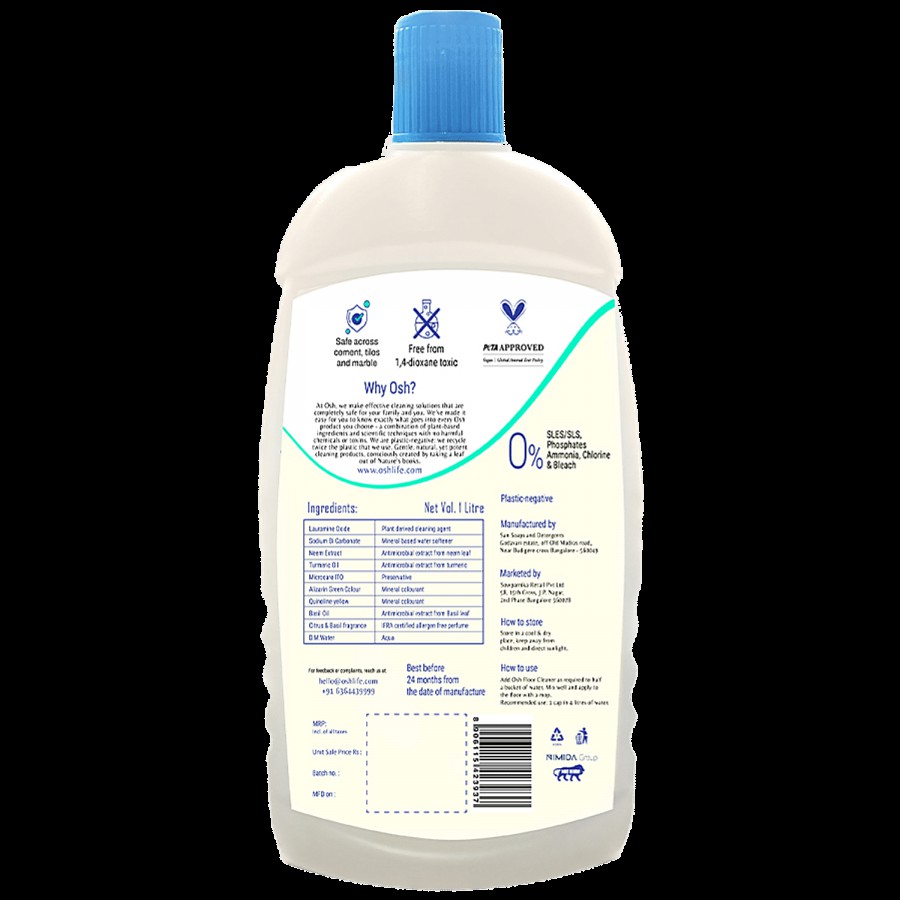 Osh Floor Cleaner - 99% Natural & Plant Derived