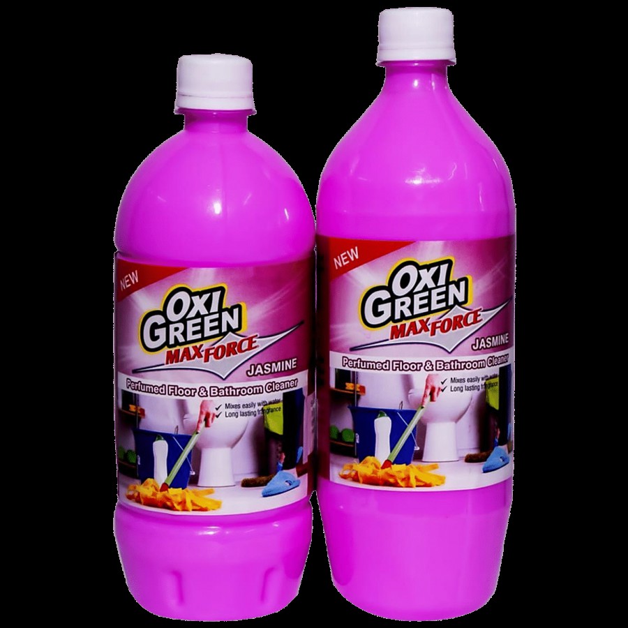 Oxi Green Max Force Perfumed Floor & Bathroom Cleaner - Long-Lasting Fragrance