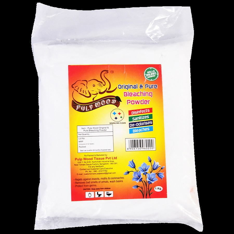 Pulp Wood Original & Pure Bleaching Powder - Kills 99.9% Germs