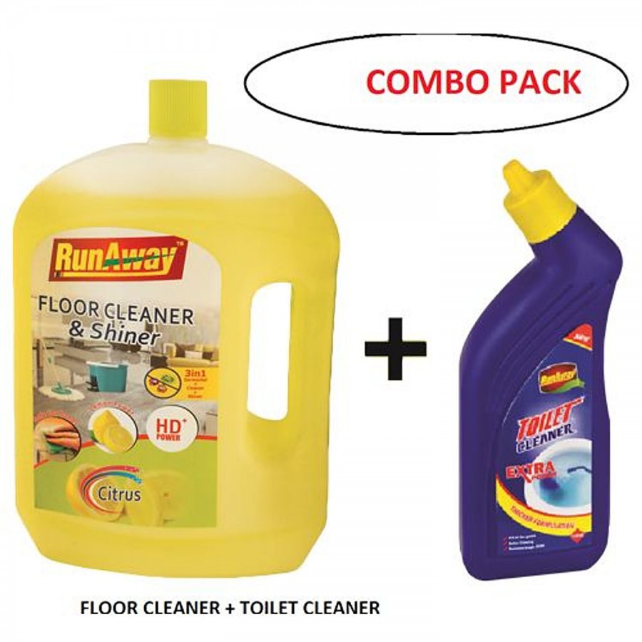 Runaway Floor Cleaner & Shiner (Citrus) + Toilet Cleaner