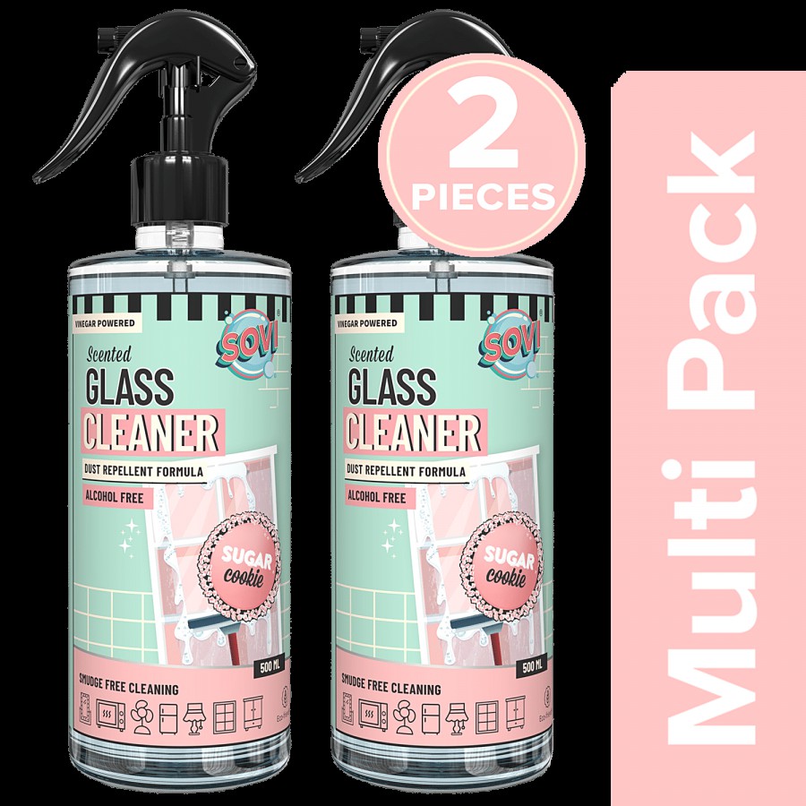 SOVI Eco-Friendly Scented Glass Cleaner - With Dust Repellent Technology