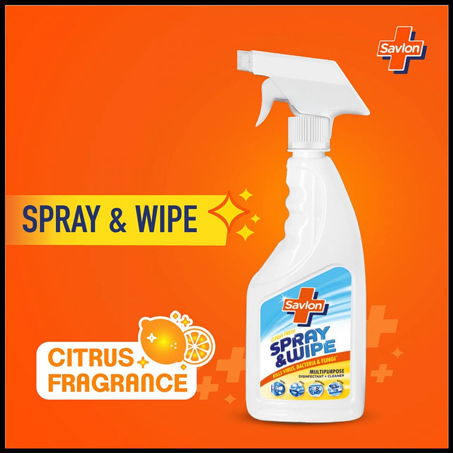 Savlon Spray & Wipe Multipurpose Disinfectant + Cleaner - Citrus Fresh