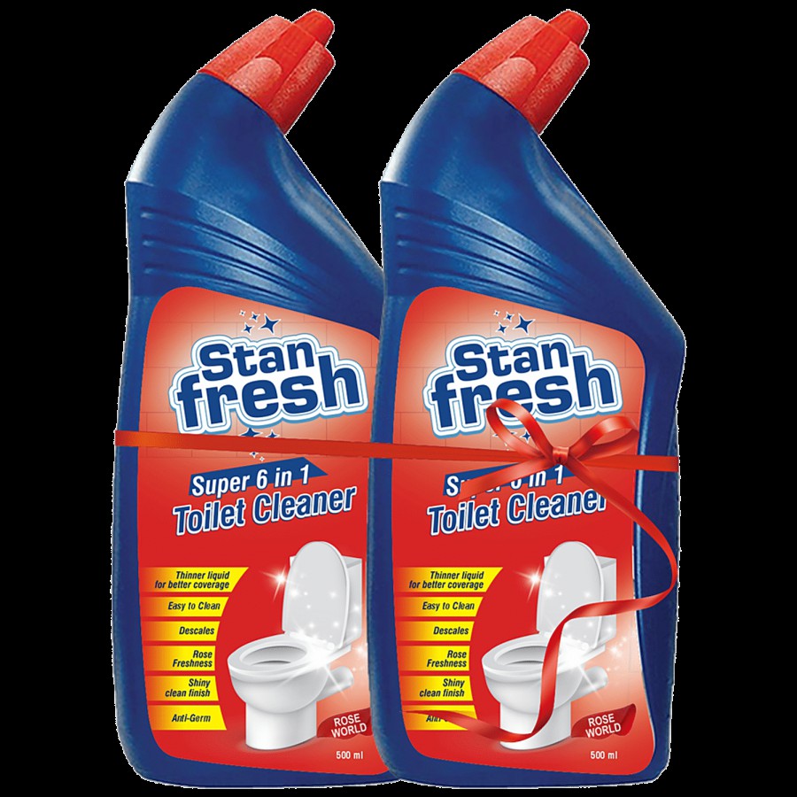 Stanfresh Super 6 In 1 Toilet Cleaner - Kills 99.9% Germs