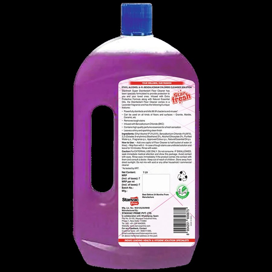 Stanfresh Super Disinfectant Floor Cleaner - Kills 99.9% Germs