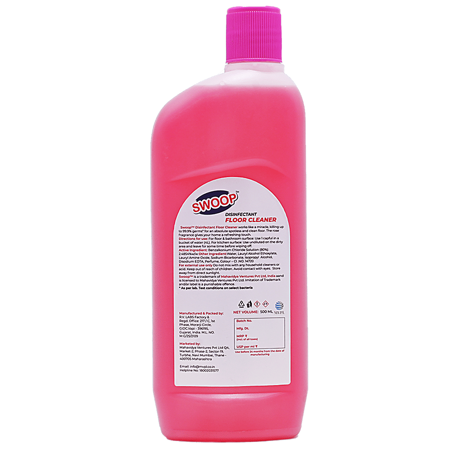 Swoop Disinfectant Floor Cleaner - Rose