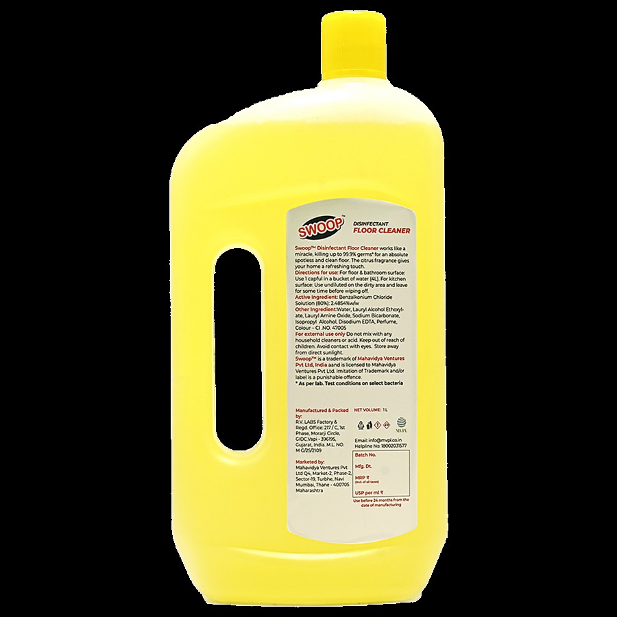 Swoop Disinfectant Floor Cleaner - Citrus