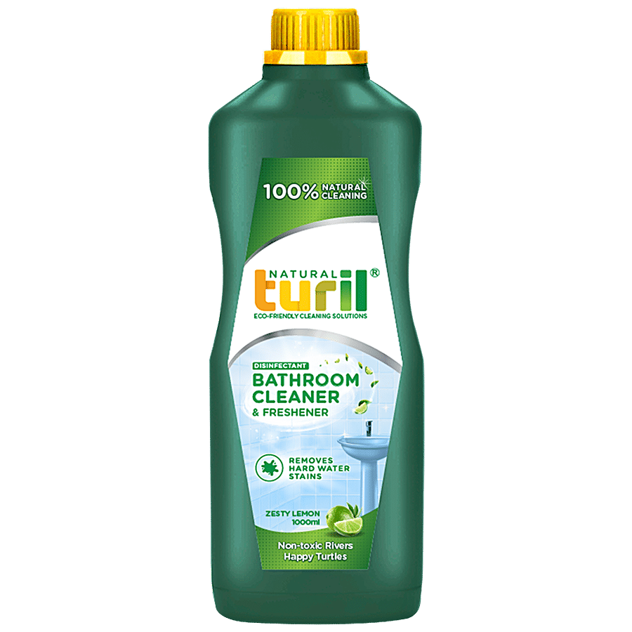 TURIL Bathroom Cleaner - Zesty Lemon + Toilet Cleaner - Green Lemon (each of 1L)