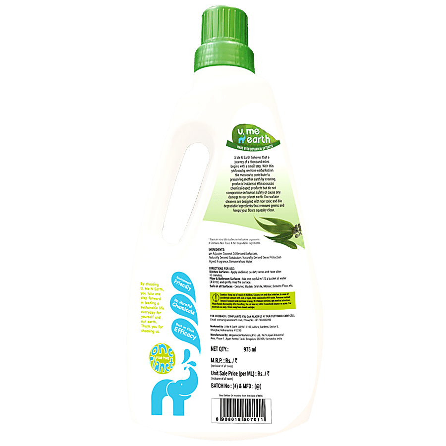 U Me N Earth Biodegradable Disinfectant Surface Cleaner - Eucalyptus