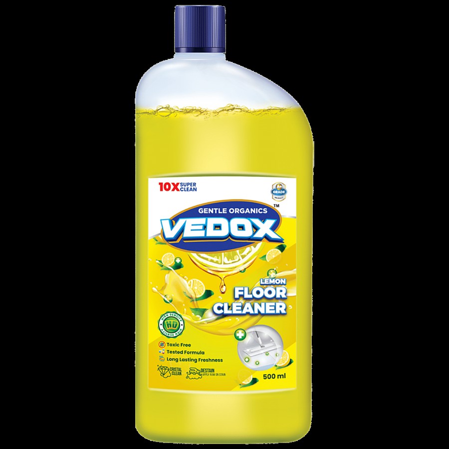 Vedox Lemon Floor Cleaner - Removes Hard Stains