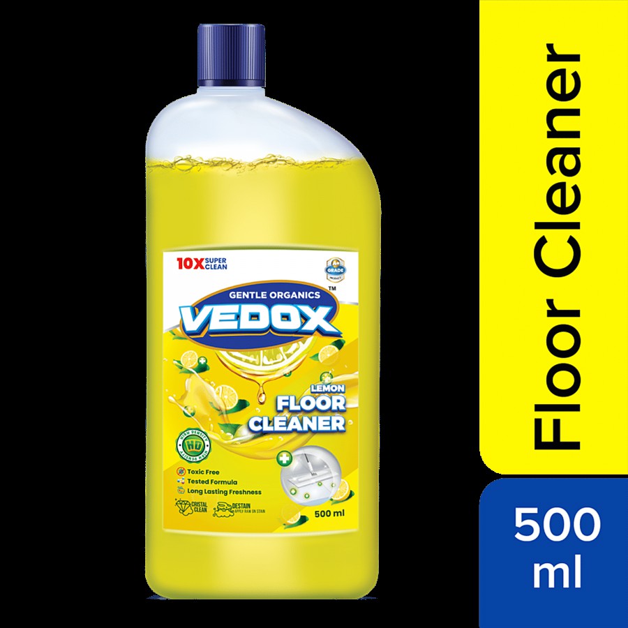 Vedox Lemon Floor Cleaner - Removes Hard Stains