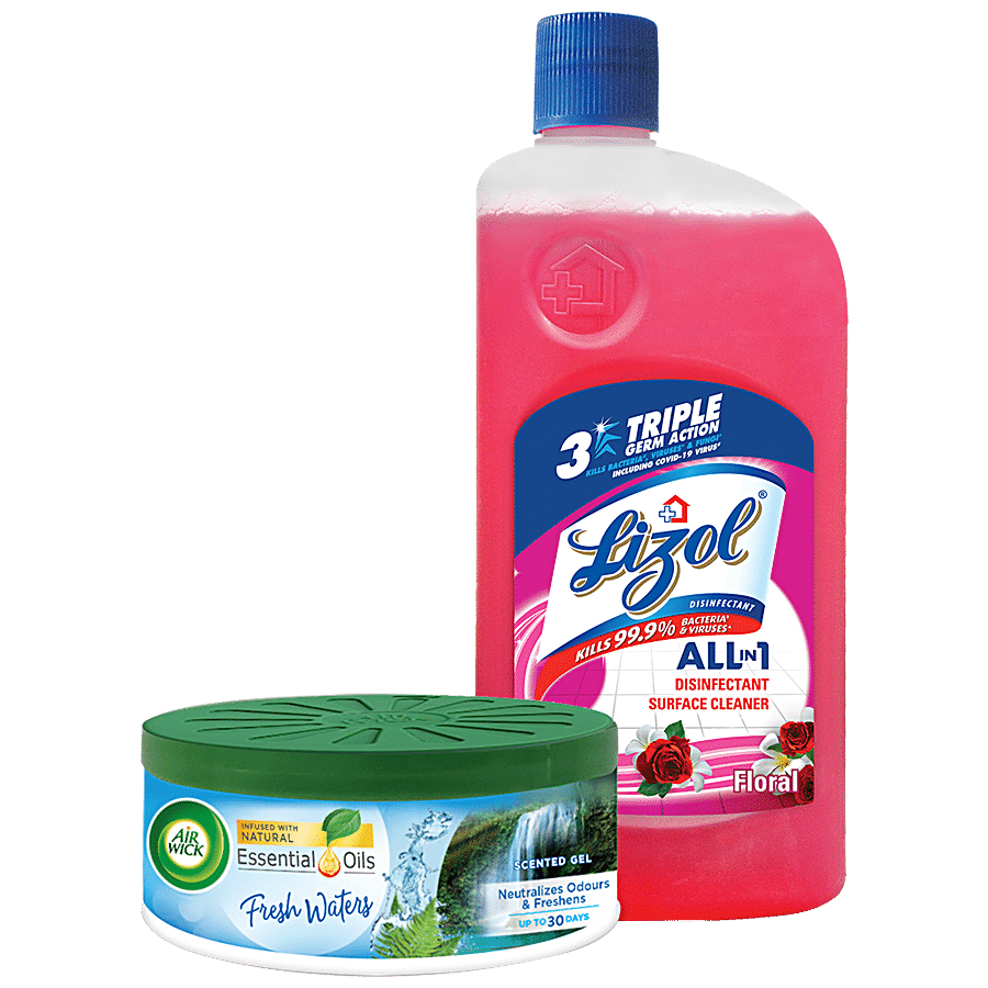 bb Combo Disinfectant Surface & Floor Cleaner 975 ml + Airwick Air Freshener Scented Gel 70g