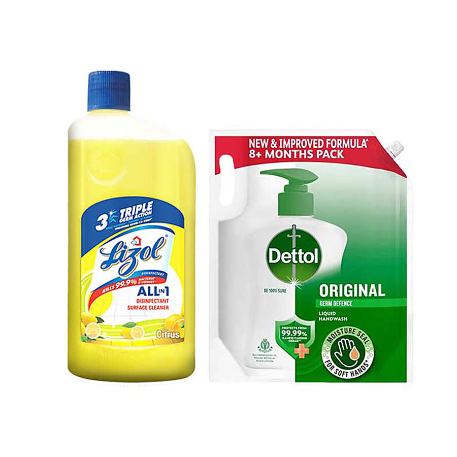 bb Combo Lizol Surface & Floor Cleaner Liquid Citrus