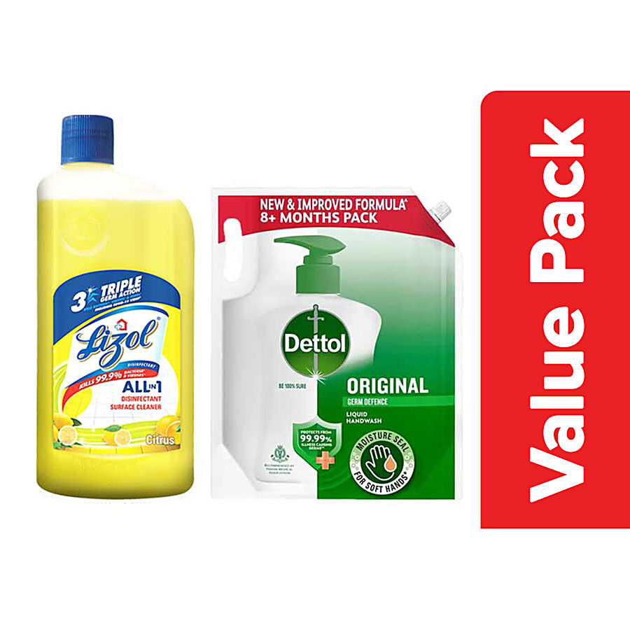 bb Combo Lizol Surface & Floor Cleaner Liquid Citrus