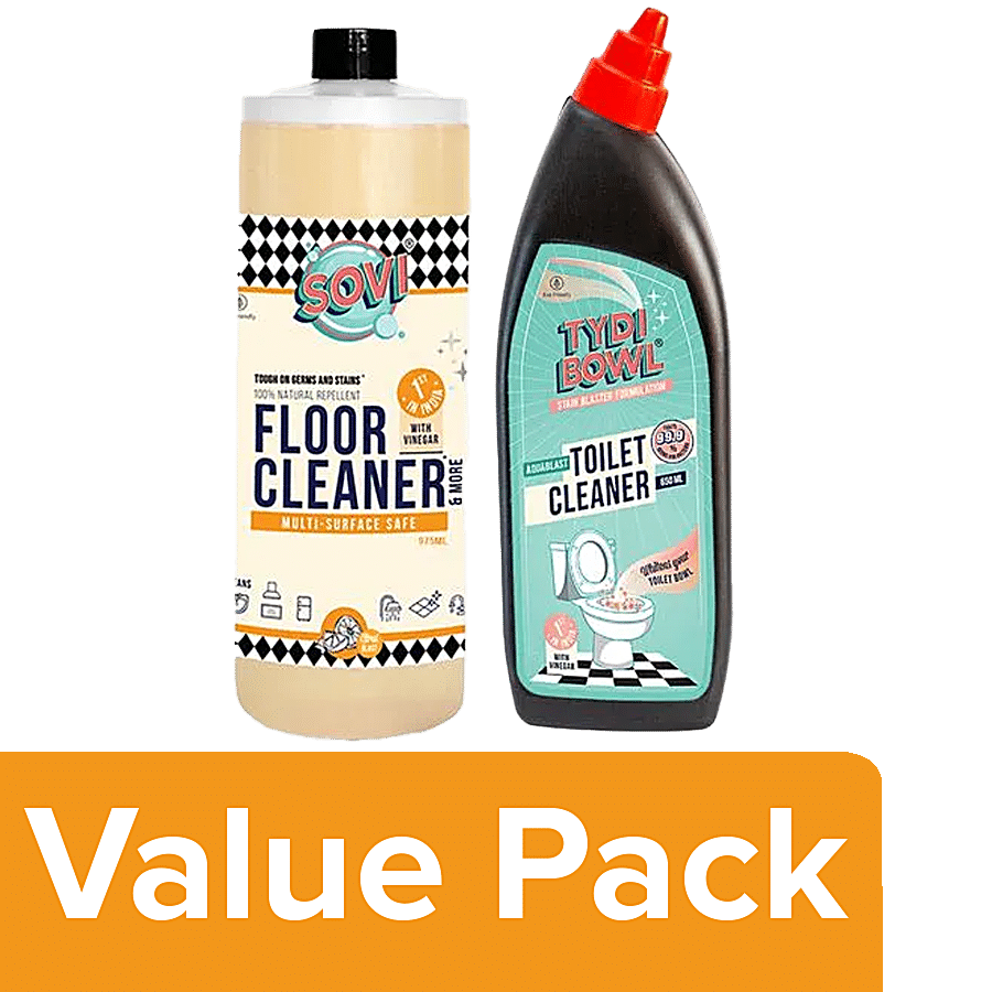 bb Combo SOVI Floor Cleaner Citrus 975 ml + TYDIBOWL Toilet Cleaner Aqua 650 ml