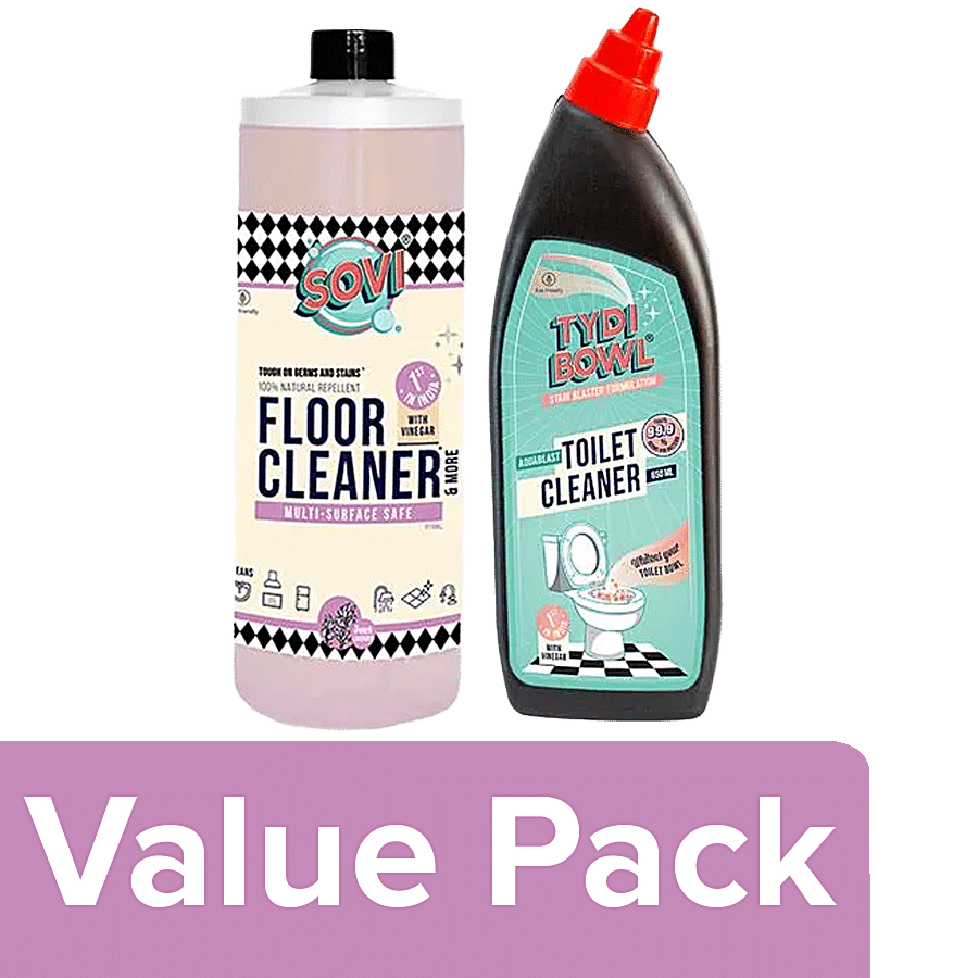 bb Combo SOVI Floor Cleaner French Lavender 975ml + TYDIBOWL Toilet Cleaner Aqua 650ml