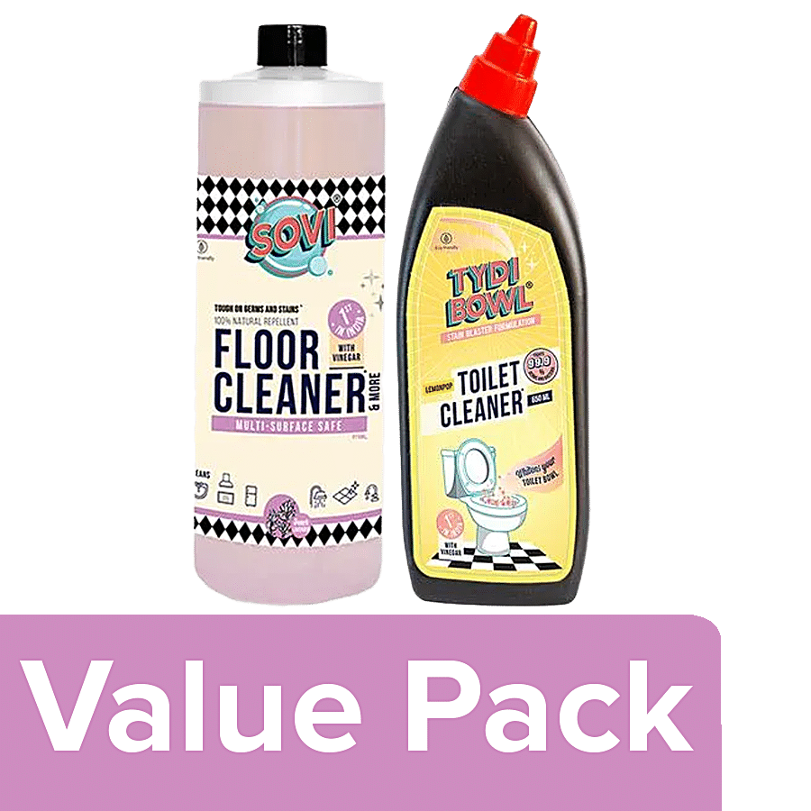 bb Combo SOVI Floor Cleaner French Lavender 975ml + TYDIBOWL Toilet Cleaner Lemon 650 ml