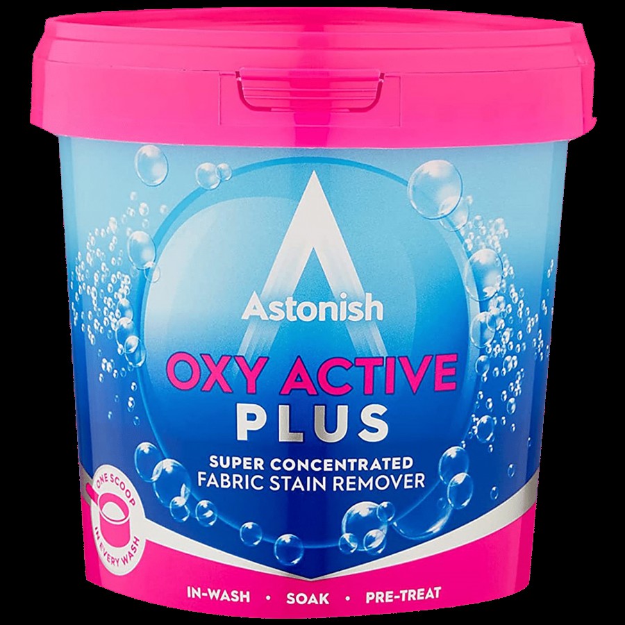 Astonish Fabric Stain Remover Powder - Multi-Purpose Oxy Active Plus Brightening