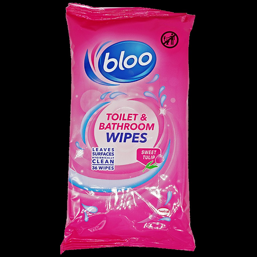 Bloo Toilet & Bathroom Wipes - Sweet Tulip