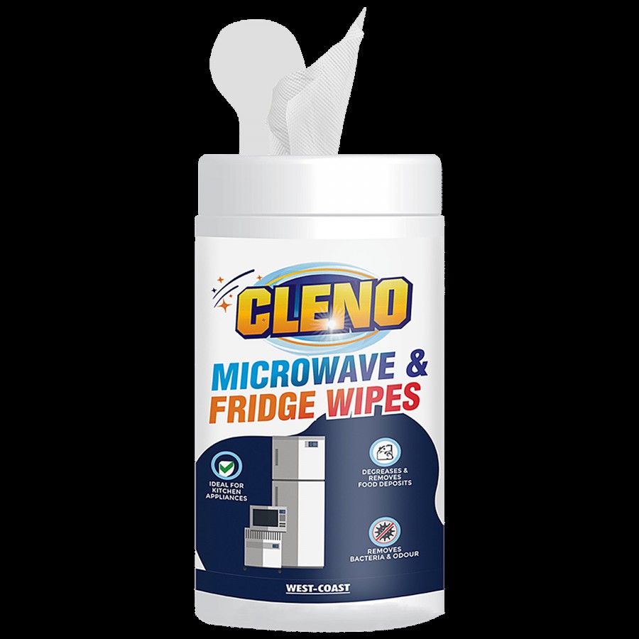 Cleno Microwave & Fridge Wet Wipes - Quick Spot Cleaning