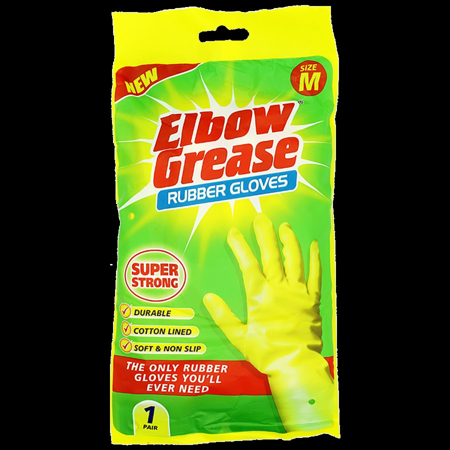 ELBOW GREASE Rubber Gloves - Cotton Lined