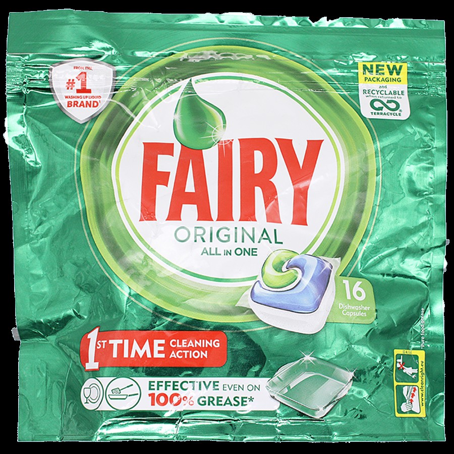 Fairy All In One Dishwasher Capsule - Removes Tough Stains & Grease