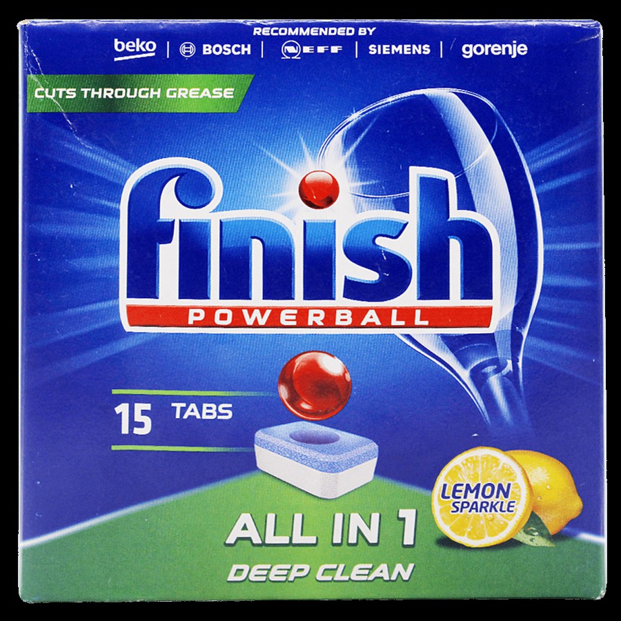 Finish All In One Max Dishwasher Tablets - Lemon