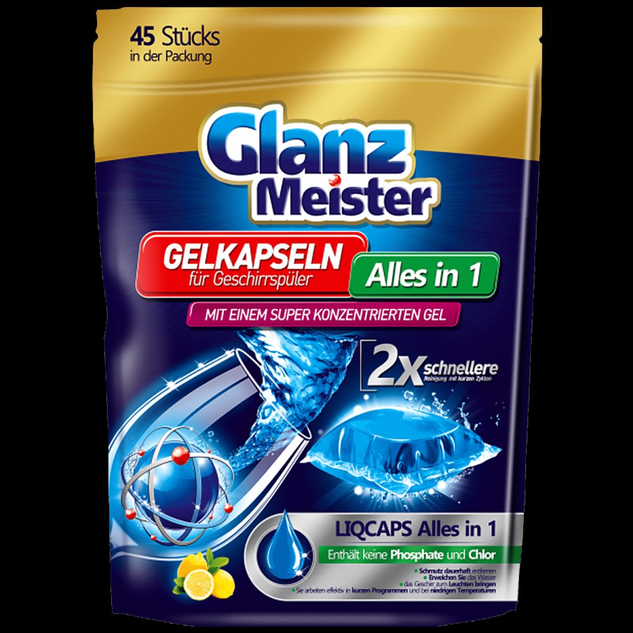 GlanzMeister Dishwasher All In One Gel Capsule