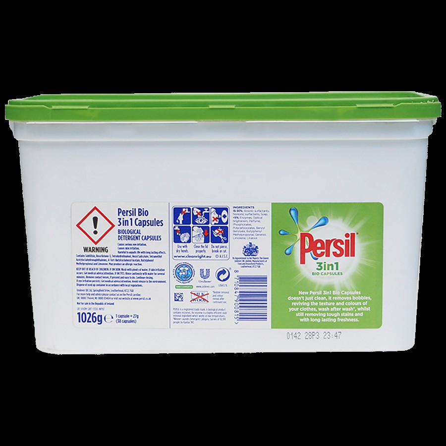 Persil 3 In 1 Bio Detergent Capsules - Removes Stains Gently