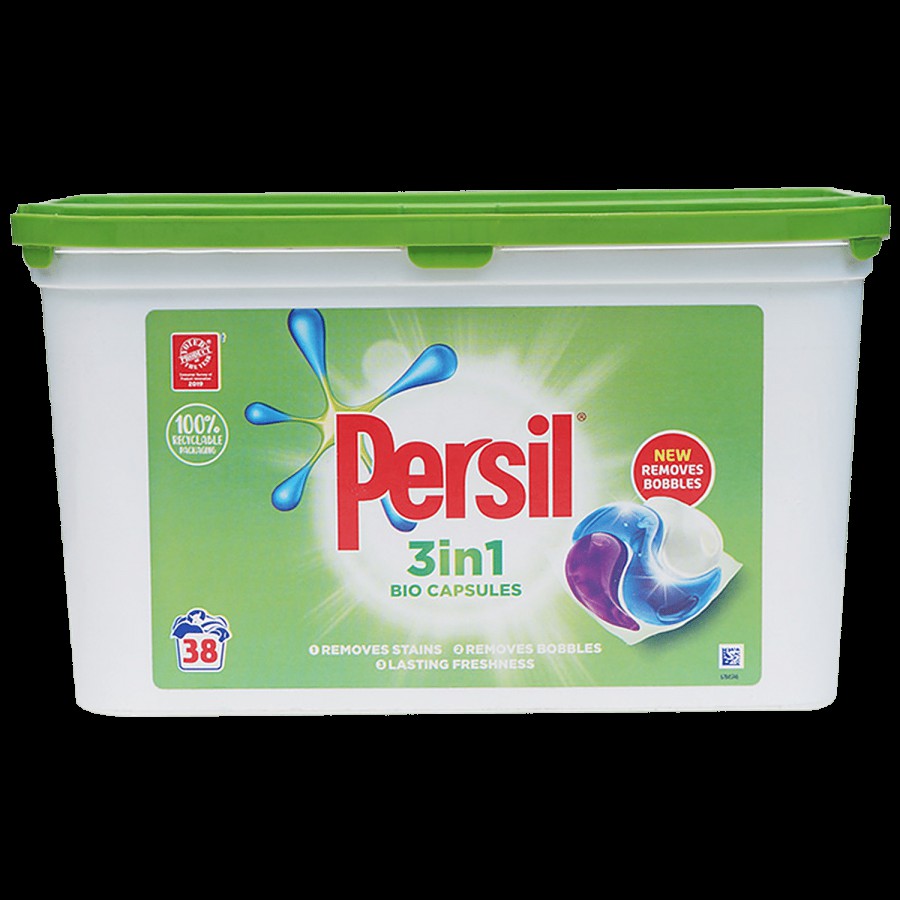 Persil 3 In 1 Bio Detergent Capsules - Removes Stains Gently