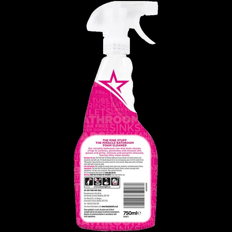 Stardrops The Pink Stuff The Miracle Bathroom Foam Cleaner