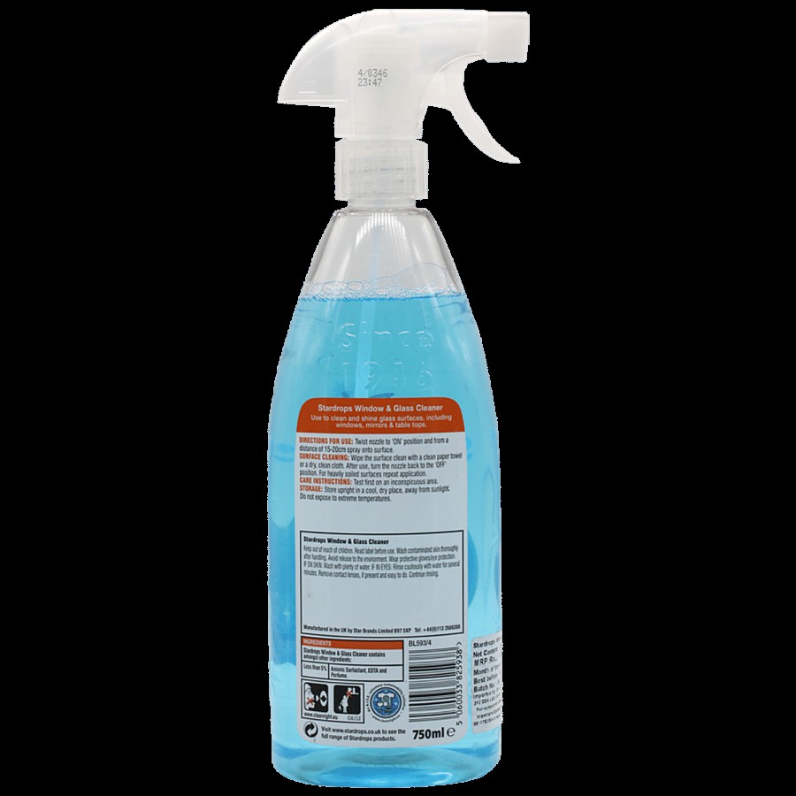 Stardrops Window & Glass Cleaner - Provides Shiny Finish