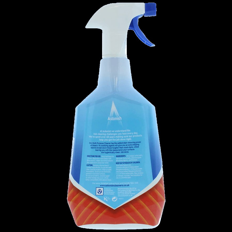 Astonish Multi-Purpose Cleaner Spray With Bleach - Stubborn Stain Removal