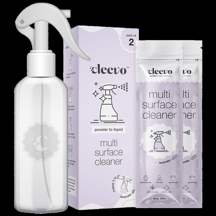 Cleevo Powder To Liquid Multi Surface Cleaner - Lavender